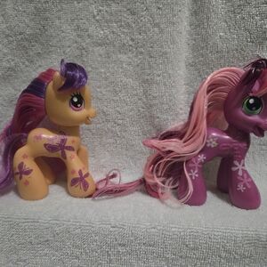 My Little Pony G3 Scootaloo And Cheerilee Twice As Fancy Pony Brushable Toys Lot